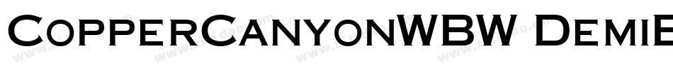 CopperCanyonWBW DemiBold字体转换